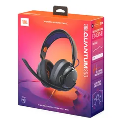 Słuchawki JBL Quantum 250, Nauszne, Dźwięk przestrzenny Czarny