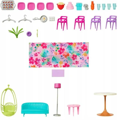 BARBIE DUŻY WAKACYJNY DOMEK dom willa z windą, akcesoriami HCD50