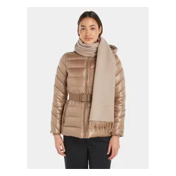 Calvin Klein Franjuri două tonuri eșarfă 40x200 K60k611111 Doeskin PBP