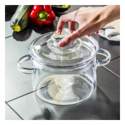 Garnek szklany żaroodporny z pokrywką SIMAX NYKO 2 l