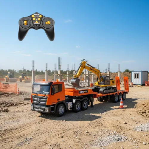 Laweta zdalnie sterowana z koparką COIL skala 1:18