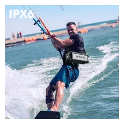 Głośnik mobilny W-KING D8 Czarno-srebrny