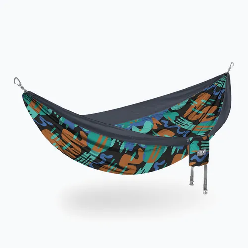 Hamak turystyczny ENO DoubleNest Print lagoon/charcoal