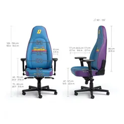 Fotel Noblechairs ICON Nuka-Cola Quantum Edition Gamingowy do 150kg Skóra ECO Niebiesko-fioletowy