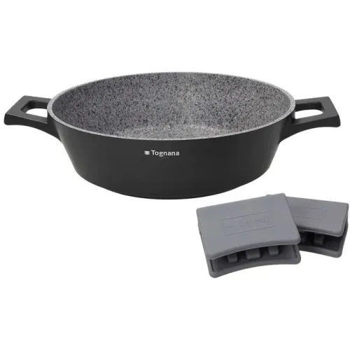 TOGNANA Ambiziosa 28 cm - patelnia granitowa nieprzywierająca z nakładkami na uchwyty