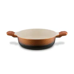 Patelnia głęboka na indukcję krótkie uchwyty Starke Pro Texture Copper 28 x 8 cm