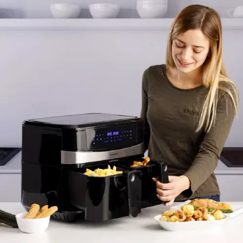 Air Fryer Frytkownica beztłuszczowa TAURUS AF2600D z podwójnym koszem Czarny