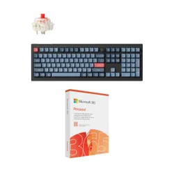 Klawiatura KEYCHRON V6 Max Wireless Switch Gateron Jupiter Red Czarno-niebiesko-czerwony + Program MICROSOFT 365 Personal