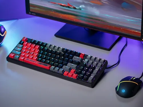 Klawiatura gamingowa A4Tech Bloody S98 Sports BLMS Red Plus przewodowa mechaniczna podświetlana czarna