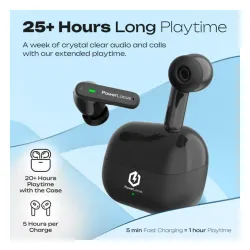 Słuchawki bezprzewodowe PowerLocus Fit ANC Dokanałowe Bluetooth 5.3 Czarny