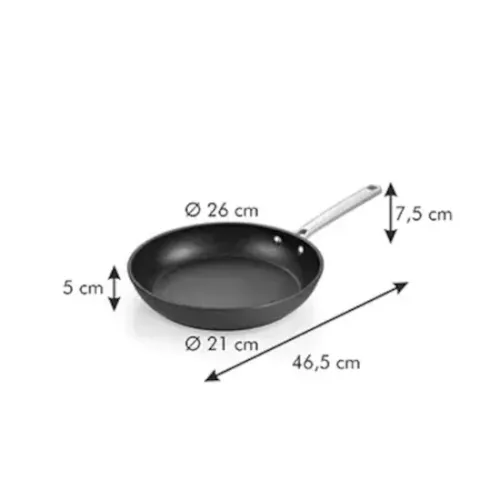 TESCOMA TitanPower 26 cm czarna - patelnia tytanowa nieprzywierająca