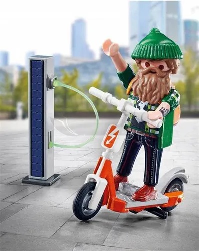 Playmobil Specjal Plus 70873 Hipster z elektryczną hulajnogą