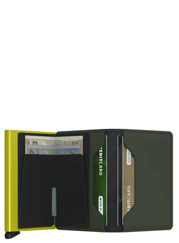 RFID Cüzdan Koruma Gizli Slimwallet Mat-yeşil / kireç