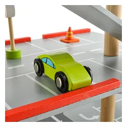 Drewniany parking z torem wyścigowym dla dzieci zabawka edukacyjna