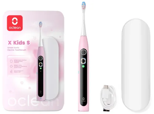 Szczoteczka soniczna OCLEAN X Kids S Różowy + etui