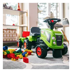 Falk Traktorek Baby Claas Zielony z Przyczepką + akc. od 1-3 lat