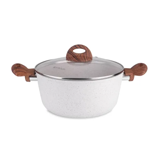 AMBITION Nature 4 l biały - garnek aluminiowy z pokrywką