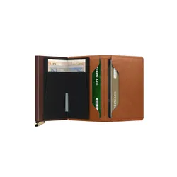 Кошелек Secrid Premium Slimwallet Emboss Lines RFID - коньяк