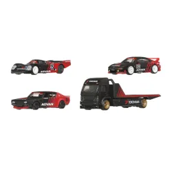 Zestaw pojazdów Hot Wheels Premium Advan Racing Team JBM06 (4 szt.)