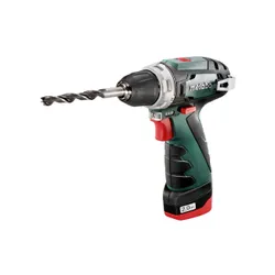 Metabo PowerMaxx BS Basic 12 V Akülü Matkap (600984000), 2 adet 2 Ah Pil, şarj cihazı