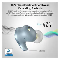 Słuchawki bezprzewodowe Tozo Golden X1 Dokanałowe Bluetooth 5.3 Niebieski