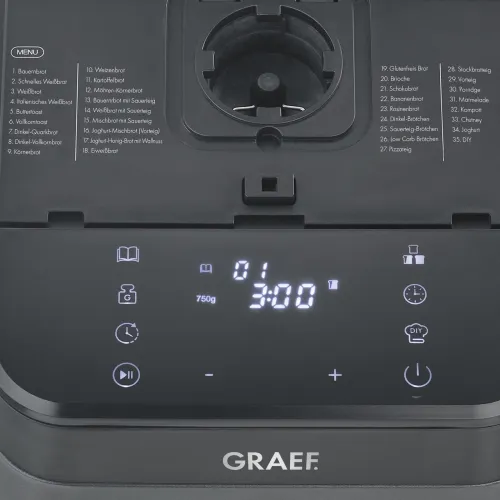 Wypiekacz do chleba Graef BA806 36 programów