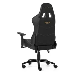 Fotel GAMVIS Phantom Large Pikowany Czarny (złote elementy)