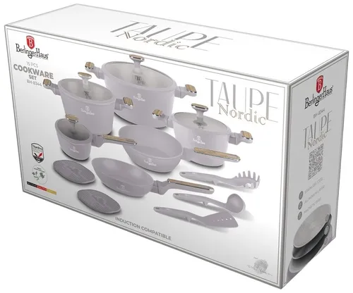 Zestaw garnków BERLINGER HAUS Taupe Nordic BH-8344 (15 elementów)