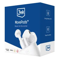 Słuchawki bezprzewodowe 3mk MovePods Douszne Bluetooth 5.3 Biały