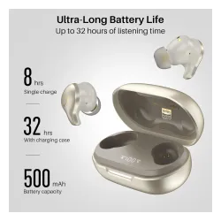 Słuchawki bezprzewodowe Tozo Golden X1 Dokanałowe Bluetooth 5.3 Szampański