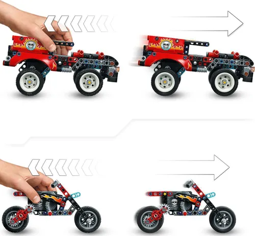 Конструктор Lego Technic фургон и трюк мотоцикл (42106)