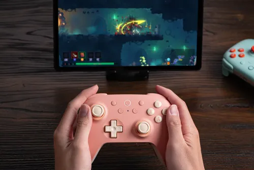 Геймпад 8Bitк Ultimate 2C Wireless Controller к PC, Android Беспроводной Brzoskwiniowy