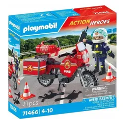 PLAYMOBIL ACT!ON HEROES 71466 MOTOCYKL STRAŻY POŻARNEJ NA MIEJSCU WYPADKU