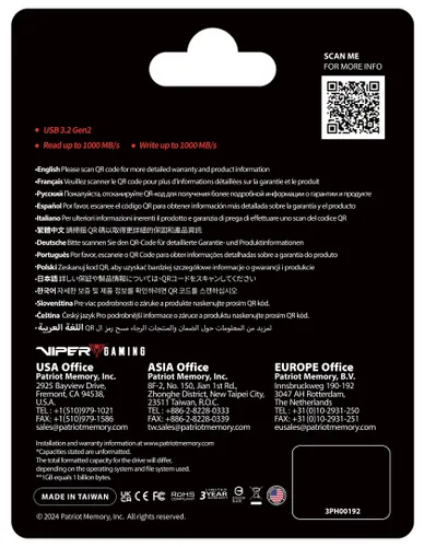 Dysk PATRIOT Viper PVP30 Duo Compact 512GB SSD