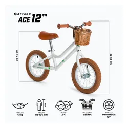 Rowerek biegowy ATTABO Ace 12" biały