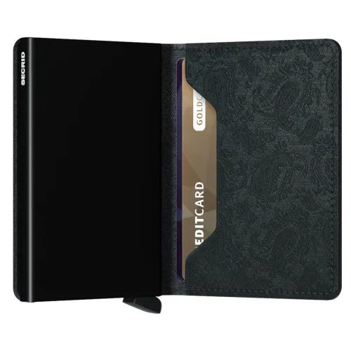 Slimwallet Secrid Paisley'in Küçük RFID Cüzdanı-siyah