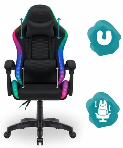 Fotel gamingowy HELL'S CHAIR HC-1000 LED Kids Czarny