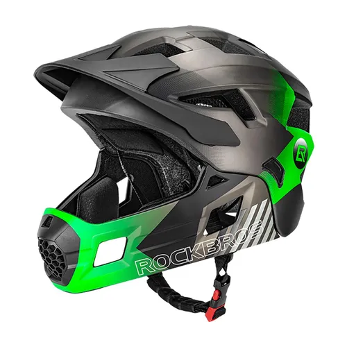 Kask rowerowy dziecięcy Rockbros 10110061003 Kids Helmet black/ti-green