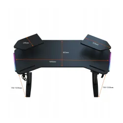 Biurko Anda Seat Shadow Warrior 160cm Czarny