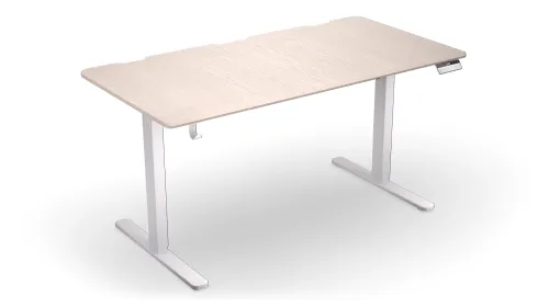 Biurko Endorfy Atlas L Electric Light Wood 150cm Regulacja wysokości Jasne drewno