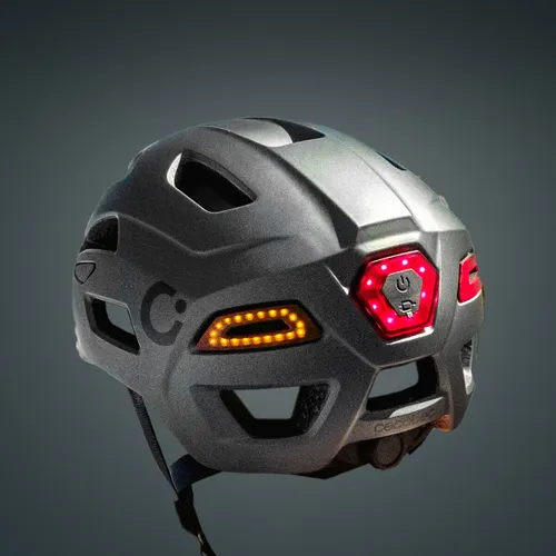 Kask rowerowy CECOTEC Brainguard Flash Czarny Miejski z lampką (rozmiar L/XL)