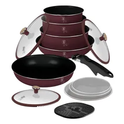 Zestaw patelni i garnków BERLINGER HAUS Leonardo Nordic BH-8418 (13 elementów)