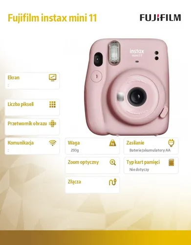 Fujifilm Instax mini 11 Blush Pink Dijital Fotoğraf Makinesi