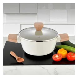 Garnek Marmurkowy 20Cm Z Pokrywą Bergner Bg-34745 Naturally