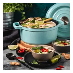 Garnek żeliwny VINTAGE CUISINE VC2P2619BF20CP Miętowy 26 cm