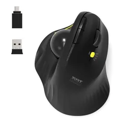 Myszka Port Designs Ergonomic Rechargable BT Trackball bezprzewodowa czarna