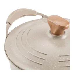 Garnek aluminiowy FLORINA Oslo 28CM 4L Kremowy