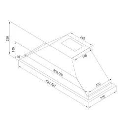 Okap Beko HNU51311SH Srebrny