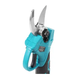 Ogrodowy sekator akumulatorowy elektryczny do gałęzi 2 akumulatory niebieski