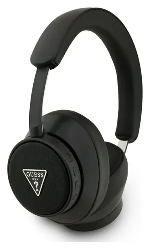 Słuchawki nauszne GUESS Saffiano Triangle Logo Czarny